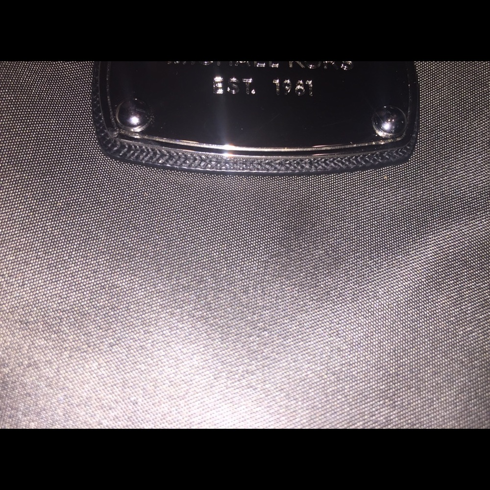 Michael Michael Kors Montauk Nylon / Leather Black & Gray Briefcase - Picture 6 of 7